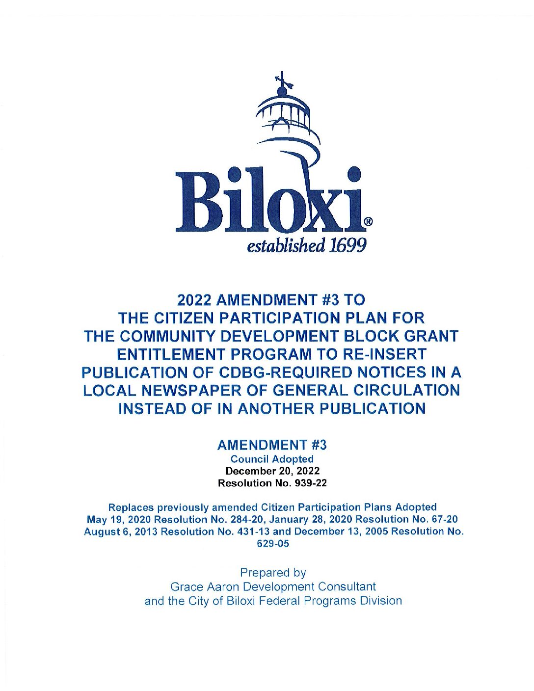 2022 Cdbg Citizens Participation Plan Amendment 3 Final Doc Adopted 12