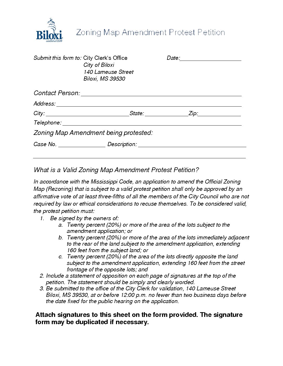 valid protest petition